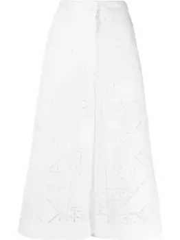 Кюлоты с вышивкой MSGM, белый