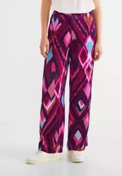 Кюлоты STREET ONE, атласная вискоза, цвет Tamed Berry