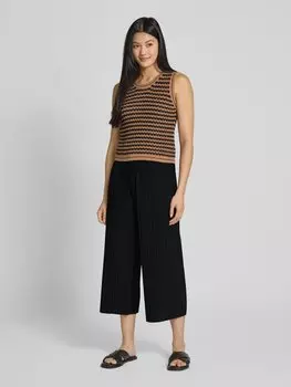 Кюлоты свободного кроя из плиссированного трикотажного полотна s.Oliver BLACK LABEL, черный