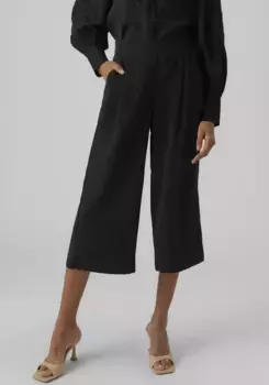 Кюлоты Vero Moda "VMCOCO CULOTTE PANT WVN GA NOOS", длина 3/4, черный