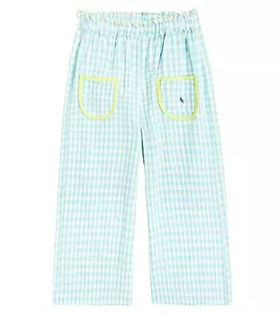 Кюлоты Vichy из хлопка и льна Bobo Choses, синий