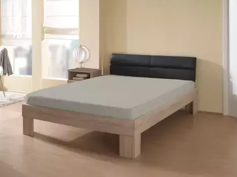 КУМ простыня "Frotte стрейч-простыня" KUM 140-160х200 см, 1 шт., светло-серый