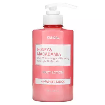 Kundal, Лосьон для тела с медом и макадамией, белый мускус, 500 мл