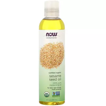 Кунжутное масло NOW Foods Solutions, 237 мл