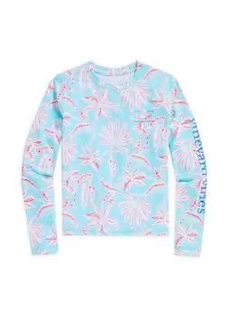 Купальная рубашка с длинными рукавами Palmeraie для маленьких девочек Vineyard Vines