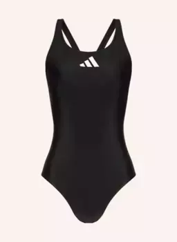 Купальник 3 полоски Adidas, черный