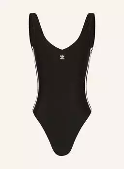 Купальник Adicolor с тремя полосками Adidas Originals, черный