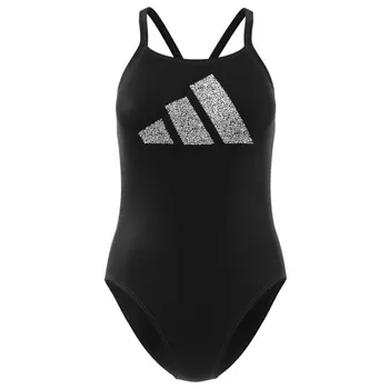Купальник Adidas Women's 3 Bars PR Suit, цвет Black/White