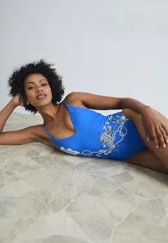 Купальник Ahoy V Neck One Piece Seafolly, синий