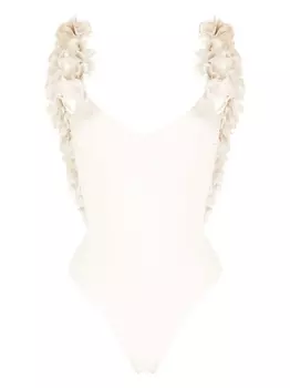 Купальник Amira с цветочной аппликацией La Reveche, нейтральный