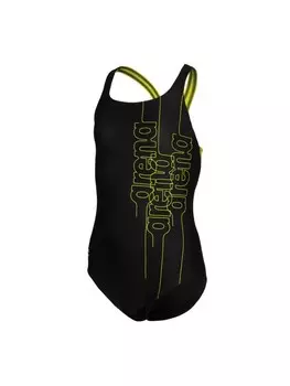 Купальник Arena Badeanzug Swim Pro Back Graphic Print, цвет Schwarz-Lime