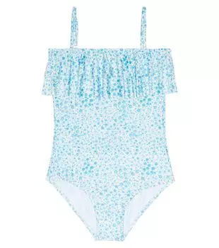 Купальник baby ivy с цветочным принтом Melissa Odabash Kids, синий
