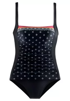 Купальник-балконет с бюстгальтером Lascana Kimer, черный