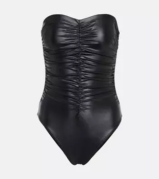 Купальник-бандо Basics со сборками KARLA COLLETTO, черный