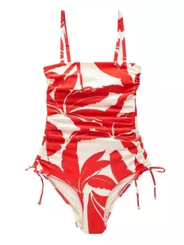 Купальник бандо Next Bandeau Swimsuit, цвет red/white