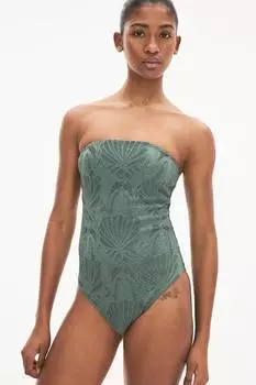 Купальник бандо с уплотненными чашками H&M, зеленый
