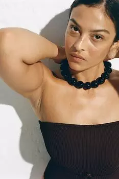 Купальник бандо с уплотненными чашками H&M, коричневый