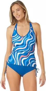 Купальник BEACH HOUSE Ribbon Stripe Ambition Slim Fit Cross-Back Tankini, разноцветный