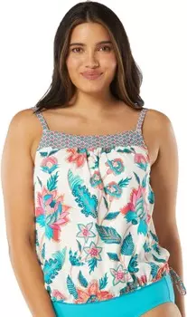 Купальник BEACH HOUSE Vineyard Floral Audrey Twin Print Blouson, белый