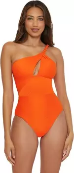 Купальник BECCA Catalonia Textured One Piece, цвет Carrot