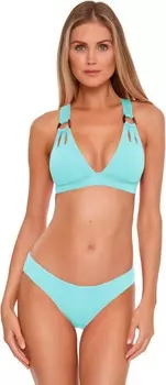 Купальник BECCA Color Code Adela Hipster, цвет Iced Aqua