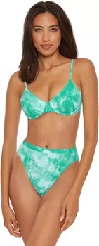 Купальник BECCA Crystal Danielle Rib French Cut High-Waist, цвет Jasper