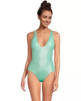 Купальник BECCA Oragami Textured Knotted One Piece, цвет Aqua Sea