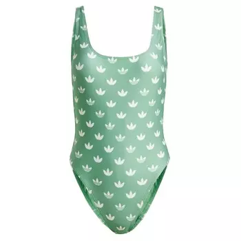 Купальник без косточек ADIDAS ORIGINALS, зеленый