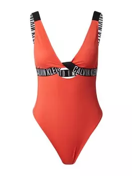 Купальник без косточек Calvin Klein Intense, оранжево-красный