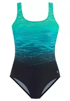 Купальник без косточек Lascana, бензин/нефрит