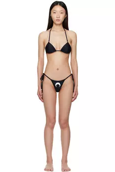 Купальник бикини из джерси Marine Serre, черный