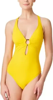 Купальник Bleu Rod Beattie Ring Me Up Off-the-Shoulder Cross-Back Mio, цвет Pineapple