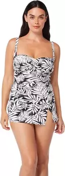 Купальник Bleu Rod Beattie Urban Oasis Tie Front Over-the-Shoulder Tankini D, черный