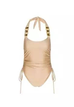 Купальник Boujee с великолепной отделкой камнями Moda Minx, цвет champagne