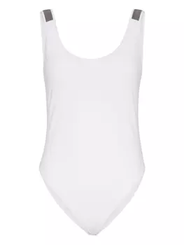 Купальник Brunello Cucinelli Monili с цепочкой, белый