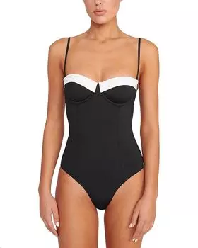 Купальник цельный Maeve One Piece STAUD, черный