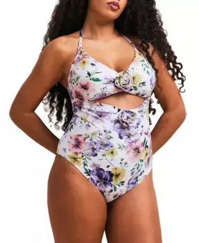 Купальник цельный Zola Swimwear Plus Size Adore Me, белый