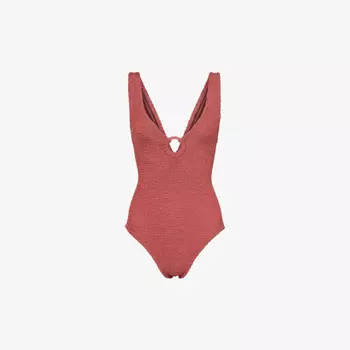 Купальник Celine с глубоким вырезом Hunza G, металлический