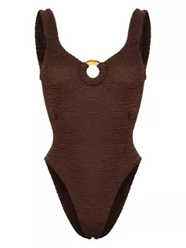 Купальник Celine с жатым эффектом Hunza G, коричневый