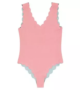 Купальник Charleston с фестонами и V-образным вырезом Marysia Bumby, розовый