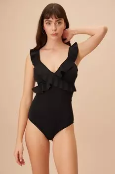 Купальник - Черный - Однотонный SUWEN