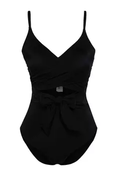 Купальник - Черный - Однотонный Trendyol, черный