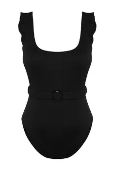 Купальник - Черный - Однотонный Trendyol, черный