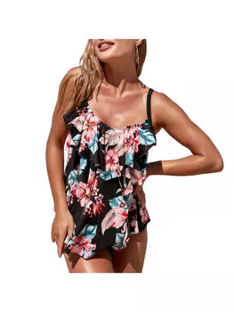 Купальник COFI 1453 Tropischer Tankini fr Damen Verspielt und Stylisch fr Sonne, разноцветный