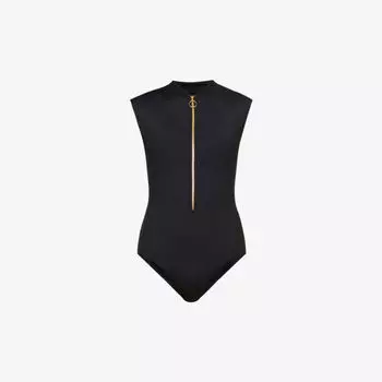 Купальник Collective из эластичного переработанного нейлона с застежкой-молнией спереди Seafolly, черный