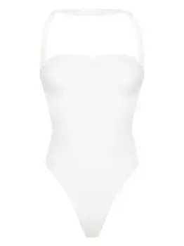 Купальник Couture с вырезом халтер GCDS, белый