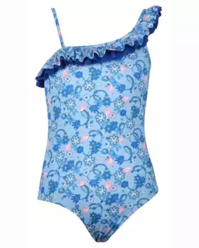 Купальник для девочек Flami с цветочным принтом Red Point, синий