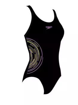 Купальник для девочек Placement Muscleback Speedo, чёрный