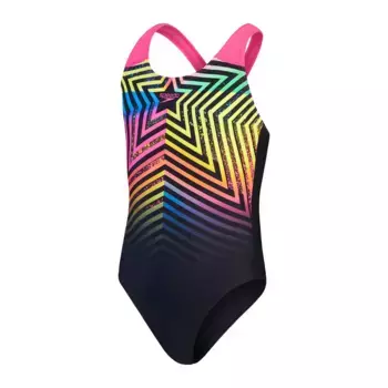 Купальник для девочек с цифровым размещением Splashback Speedo Swim, чёрный