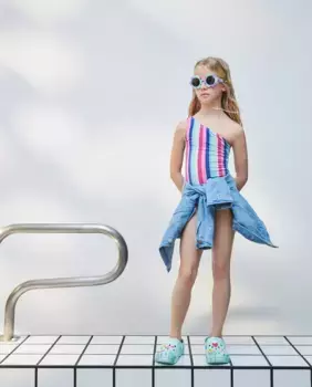 Купальник для девочек с коллекцией в полоску Kids El Corte Ingls, многоцветный